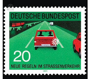 New rules in road traffic (2)  - Germany / Federal Republic of Germany 1971 - 20 Pfennig