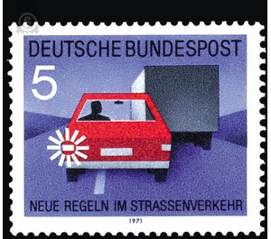New rules in road traffic (2)  - Germany / Federal Republic of Germany 1971 - 5 Pfennig