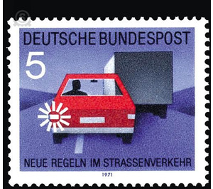 New rules in road traffic (2)  - Germany / Federal Republic of Germany 1971 - 5 Pfennig