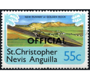 New Runway at Golden Rock, overprint "OFFICIAL" - Caribbean / Saint Kitts and Nevis 1980 - 55