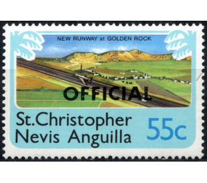 New Runway at Golden Rock, overprint "OFFICIAL" - Caribbean / Saint Kitts and Nevis 1980 - 55