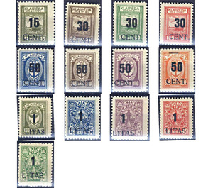 New value on Memeledition - Germany / Old German States / Memel Territory 1923 Set