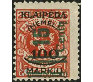 New vertical value - Germany / Old German States / Memel Territory 1923 - 15