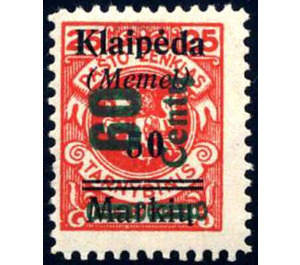 New vertical value - Germany / Old German States / Memel Territory 1923 - 60