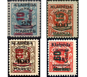 New vertical value - Germany / Old German States / Memel Territory 1923 Set