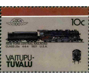 New York Central Railroad Class J3a 4-6-4 1937 USA - Polynesia / Tuvalu, Vaitupu 1987