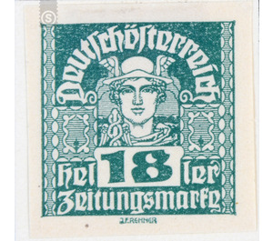 newspaper stamp  - Austria / Republic of German Austria / German-Austria 1920 - 18 Heller