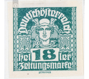 newspaper stamp  - Austria / Republic of German Austria / German-Austria 1920 - 18 Heller