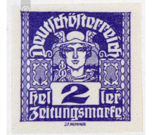 newspaper stamp  - Austria / Republic of German Austria / German-Austria 1920 - 2 Heller