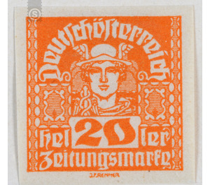 newspaper stamp  - Austria / Republic of German Austria / German-Austria 1920 - 20 Heller