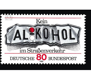 No alcohol in traffic  - Germany / Federal Republic of Germany 1982 - 80 Pfennig