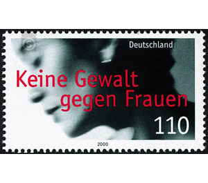 No violence against women  - Germany / Federal Republic of Germany 2000 - 110 Pfennig