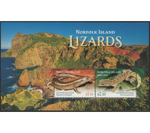Norfolk Island Lizards Souvenir Sheet - Norfolk Island 2021