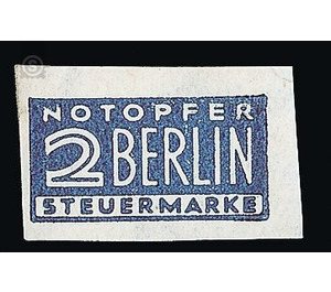 Notopfer Berlin - compulsory surtax stamp  - Germany / Western occupation zones / American zone 1948 - 2 Pfennig