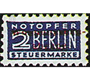 Notopfer Berlin - compulsory surtax stamp  - Germany / Western occupation zones / Württemberg-Hohenzollern 1949 - 2 Pfennig