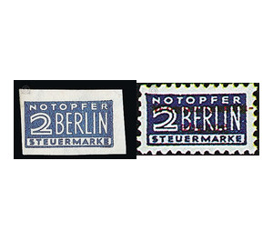 Notopfer Berlin - compulsory surtax stamp  - Germany / Western occupation zones / Württemberg-Hohenzollern 1949 Set