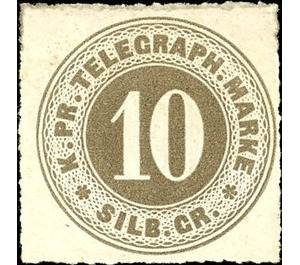 Number in double circle - Germany / Prussia 1864 - 10