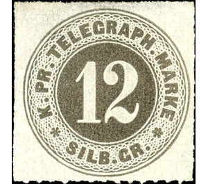 Number in double circle - Germany / Prussia 1864 - 12