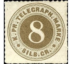 Number in double circle - Germany / Prussia 1864 - 8