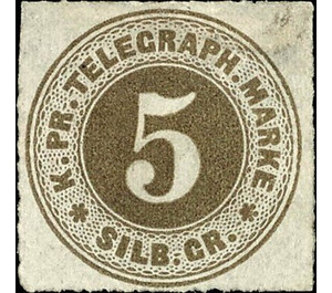 Number in double circle - Germany / Prussia 1867 - 5