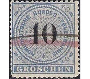 Number on rosette - Germany / Old German States / North German Confederation 1869 - 10