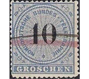 Number on rosette - Germany / Old German States / North German Confederation 1869 - 10