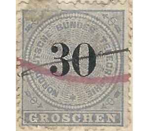 Number on rosette - Germany / Old German States / North German Confederation 1869 - 30