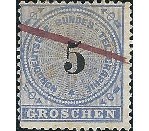 Number on rosette - Germany / Old German States / North German Confederation 1869 - 5