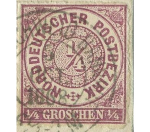 Numeral in circle - Germany / Old German States / North German Confederation 1868