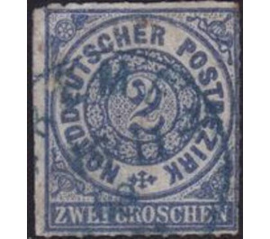 Numeral in circle - Germany / Old German States / North German Confederation 1868 - 2