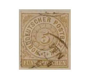 Numeral in circle - Germany / Old German States / North German Confederation 1868 - 5