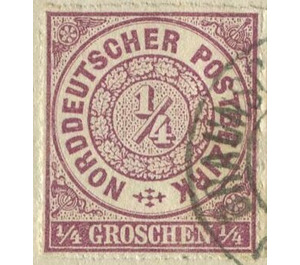 Numeral in circle - Germany / Old German States / North German Confederation 1868