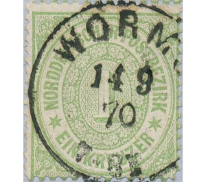 Numeral in circle - Germany / Old German States / North German Confederation 1869 - 1