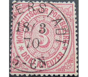 Numeral in circle - Germany / Old German States / North German Confederation 1869 - 3