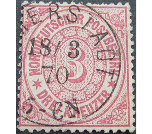 Numeral in circle - Germany / Old German States / North German Confederation 1869 - 3