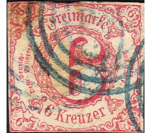 Numeral in circle - Germany / Old German States / Thurn und Taxis 1860 - 6