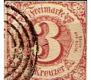 Numeral in Circle - Germany / Old German States / Thurn und Taxis 1862 - 3