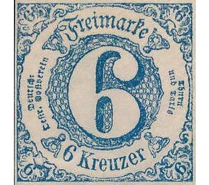 Numeral in circle - Germany / Old German States / Thurn und Taxis 1862 - 6