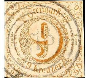 Numeral in circle - Germany / Old German States / Thurn und Taxis 1863 - 9