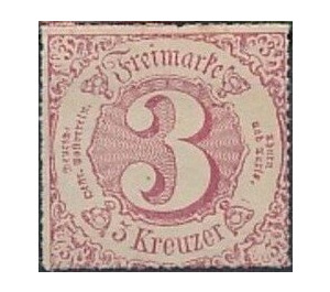 Numeral in circle - Germany / Old German States / Thurn und Taxis 1865 - 3