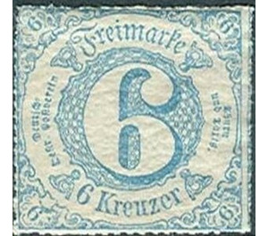Numeral in circle - Germany / Old German States / Thurn und Taxis 1865 - 6