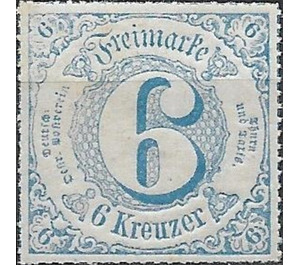 Numeral in Circle - Germany / Old German States / Thurn und Taxis 1866 - 6
