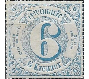 Numeral in Circle - Germany / Old German States / Thurn und Taxis 1866 - 6