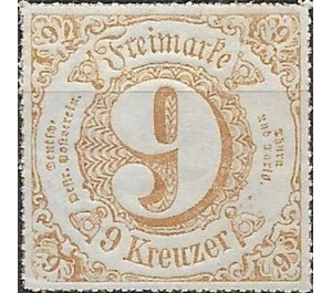 Numeral in Circle - Germany / Old German States / Thurn und Taxis 1866 - 9