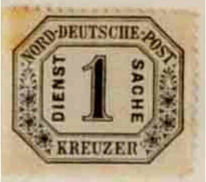 Numeral in frame - Germany / Old German States / North German Confederation 1870 - 1