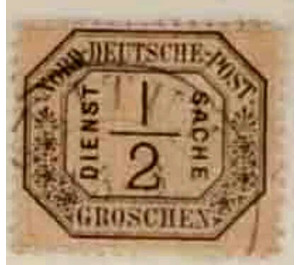 Numeral in frame - Germany / Old German States / North German Confederation 1870