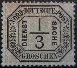 Numeral in frame - Germany / Old German States / North German Confederation 1870