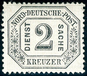 Numeral in frame - Germany / Old German States / North German Confederation 1870 - 2