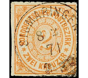 Numeral in oval - Germany / Old German States / North German Confederation 1868 - 2