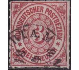 Numeral in oval - Germany / Old German States / North German Confederation 1868 - 3